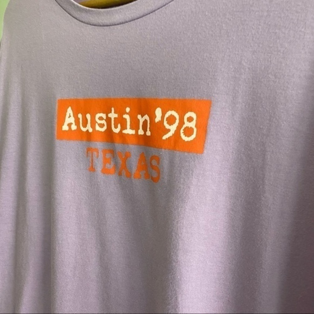 Zara Austin Texas 1998 Lavender Purple Graphic Tee T-shirt Medium - Picture 6 of 11